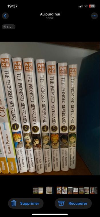 Lot manga promised never land 