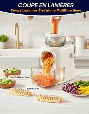 Râpe Électrique Multifonctionnelle 6 Lames NEUF