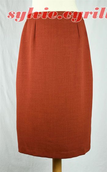 Jupe Coutureine T44 rouille longueur 72 cm