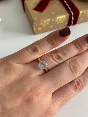 Bague dorée strass
