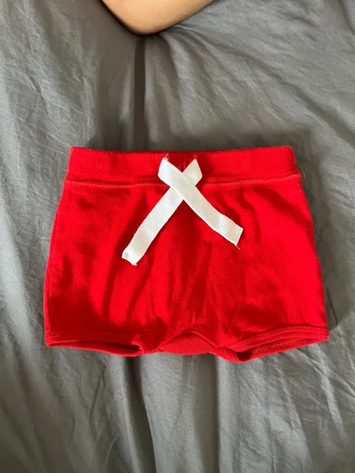 Short rouge petit bateau - 6 mois