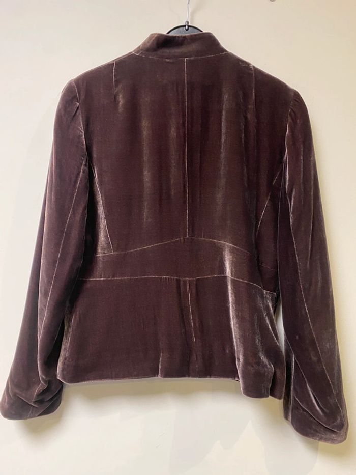Magnifique ensemble veste et jupe neuf soyeux marron Autre Ton taille 40 - photo numéro 5