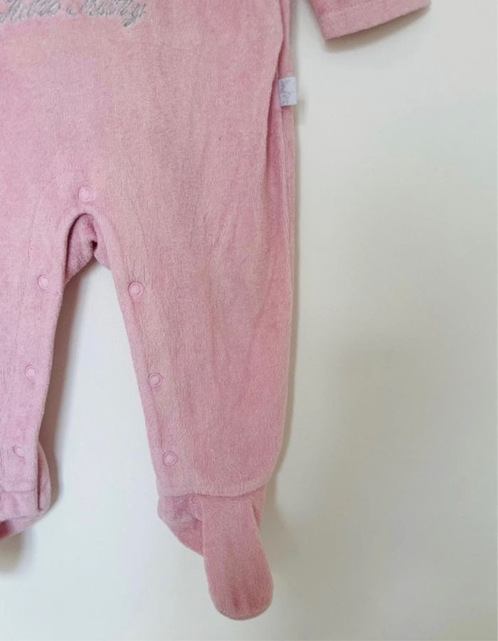 Grenouillère pyjama vêtement bébé fille hello kitty rose 6 mois 68 cm - photo numéro 3