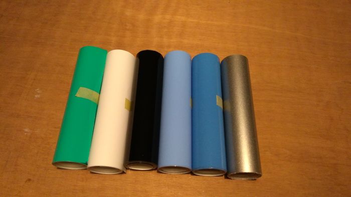 6  minis rouleaux vinyle adhésif permanent - photo numéro 2