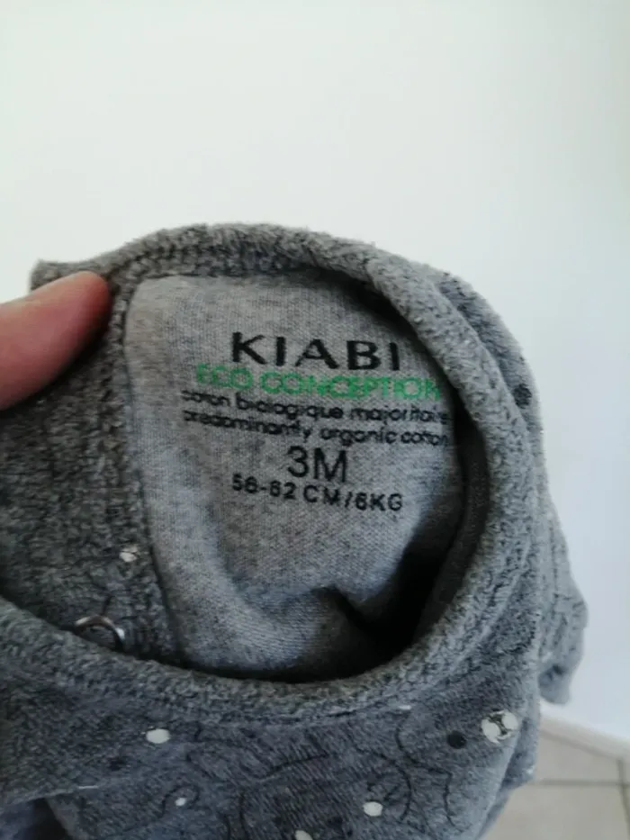 Pyjamas velour kiabi gris - photo numéro 8