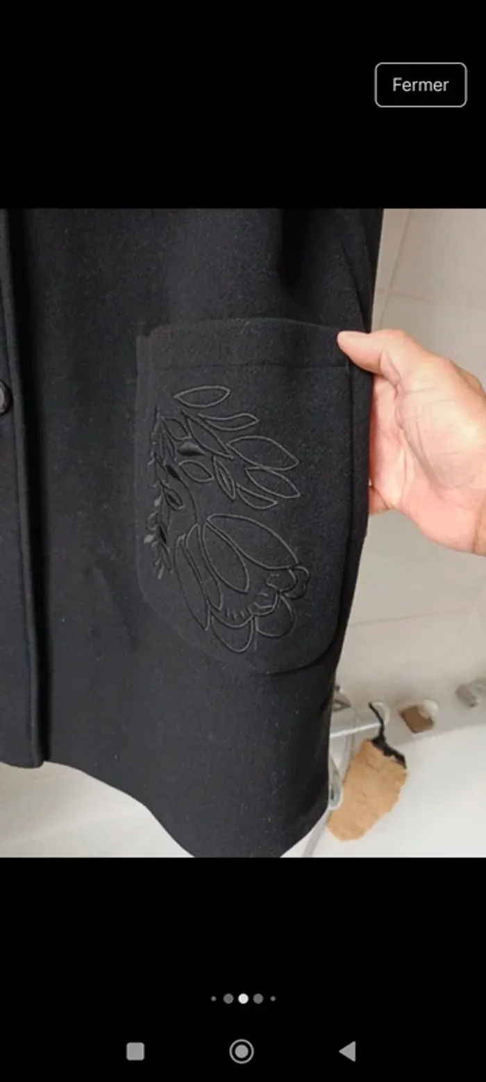 Manteau La Maison du Jersey, noir, laine/cachemire t.44 - photo numéro 13