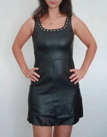 Robe chic similicuir Mango XS