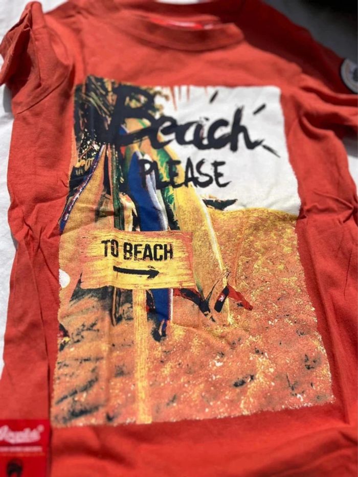 T shirt orange 6 ans aeropilote - photo numéro 4