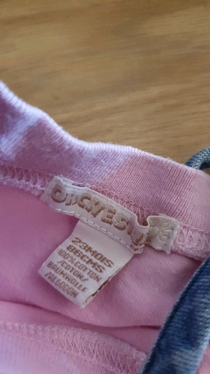 robe avec bretelles et tee shirt 2 ans - photo numéro 4