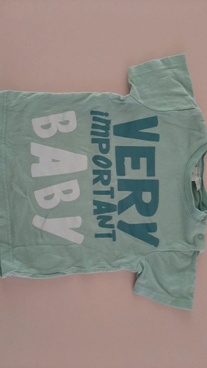 T shirt manches courtes garçon vert 36 mois