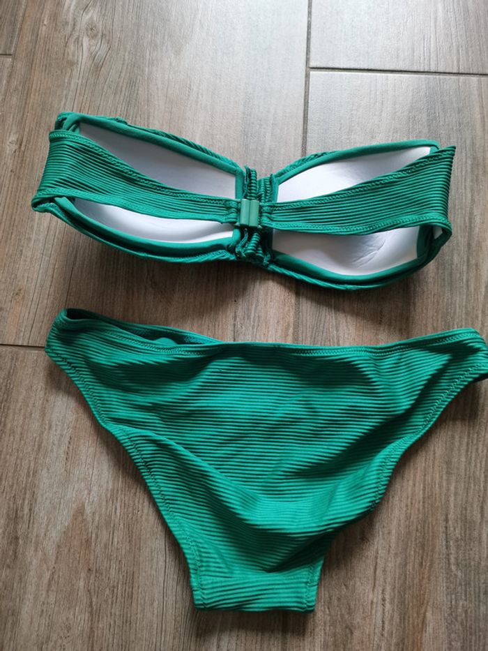 Maillot de bain 2 pièces Lola Paris taille 38 vert - photo numéro 2