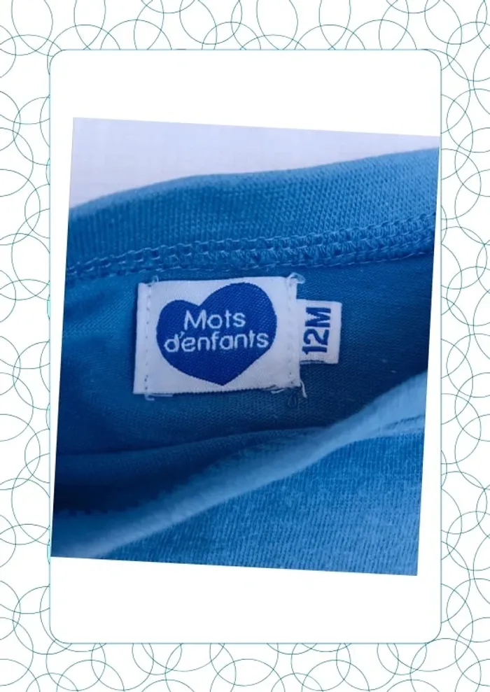Tee shirt manches courtes 12 mois Mots d'enfants - photo numéro 2