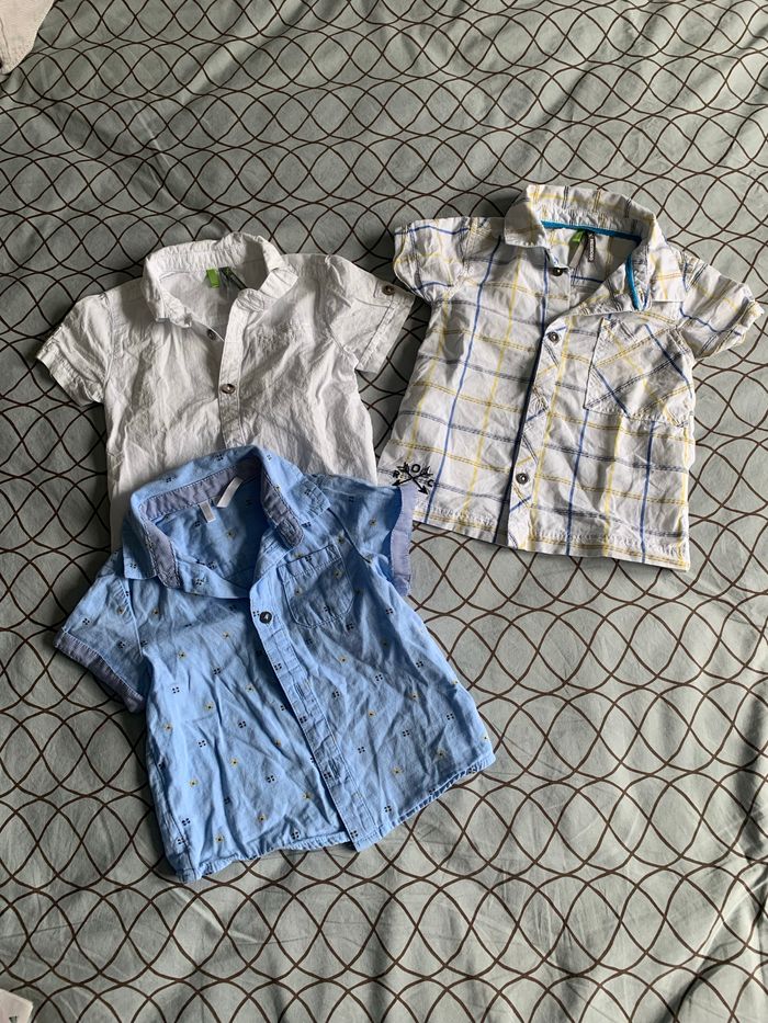 Lot 3 chemises été bébé garçon 6 mois