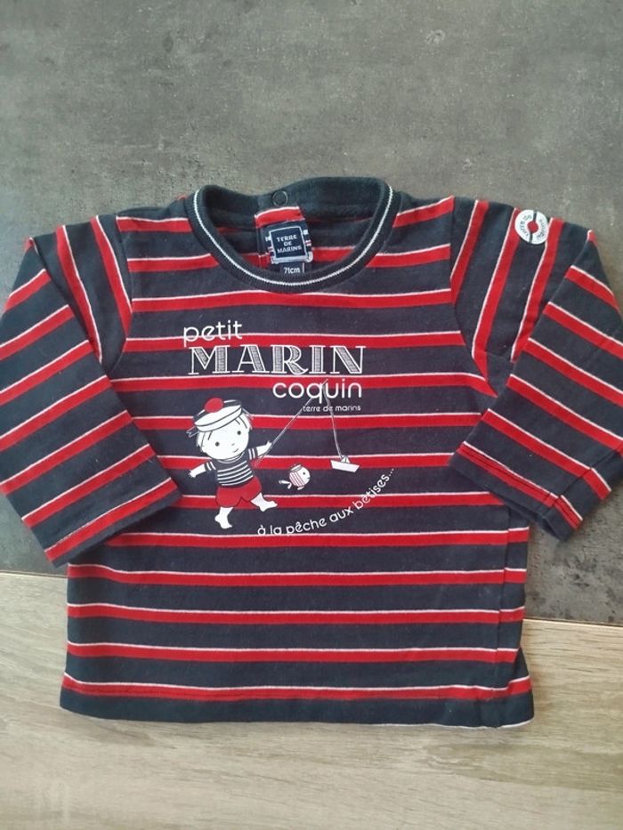 Tee shirt à manches longues bébé garçon 9 mois