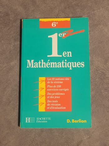1er En Mathématiques, 6e Daniel Berlion, François Claustre