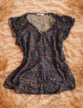 Magnifique top fleuri edc 