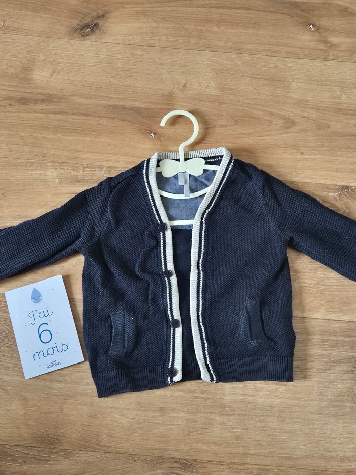Gilet orchestra 6 mois 67 cm bleu marine Parfait état - photo numéro 2