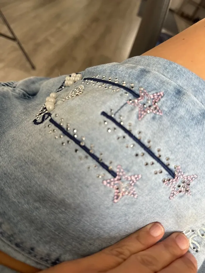 👖 jeans - fille - 4 ans - perle - class - bon état - photo numéro 11