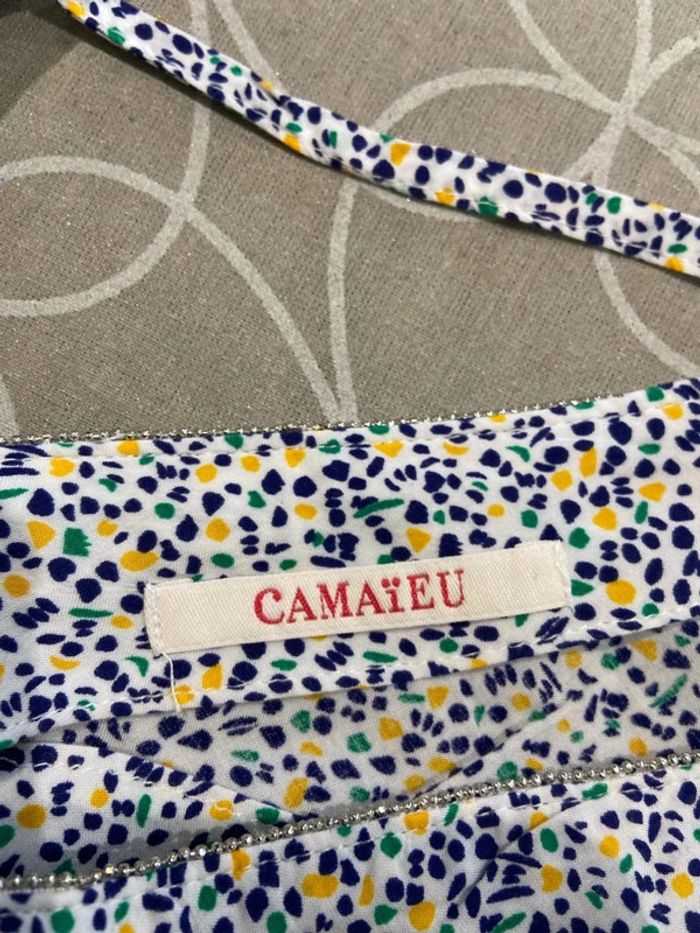 Blouse camaïeu blanche et bleue - photo numéro 4
