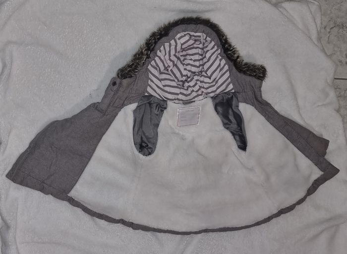 Doudoune / Manteau fourré bébé fille 12 mois Obaïbi - photo numéro 3