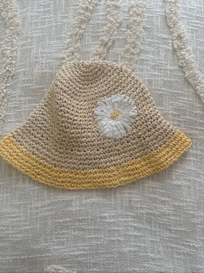 Chapeau paille fille 2/4 ans