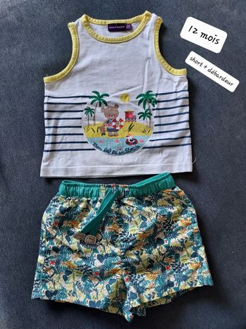 Ensemble short et débardeur 12 mois
