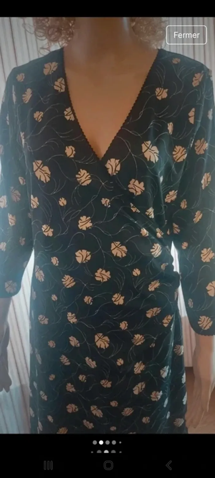 Jolie Robe noire et blanche King Louie taille L - photo numéro 2