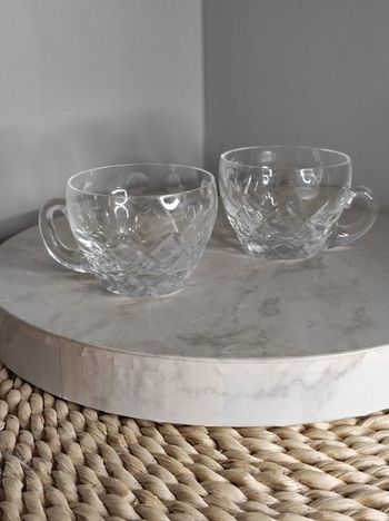 Tasses à café en cristal
