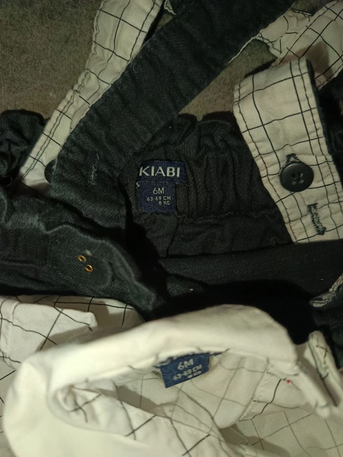 Ensemble salopette chemise 6 mois - photo numéro 5