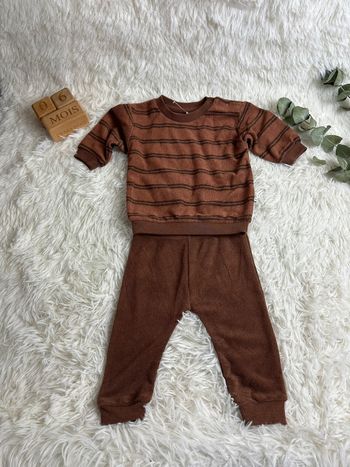 Ensemble marron en éponge taille 3 mois Little