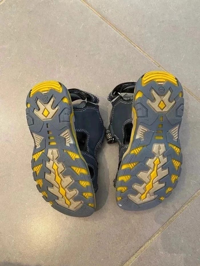 Sandales - Trotop - Bleu, Gris & Jaune - Pointure: 25 - Très Bon état - photo numéro 2