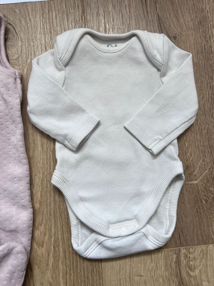 Ensemble grenouillère body + salopette naissance - photo numéro 4