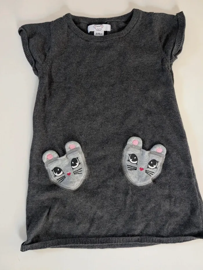 Robe pull chatons fille 3 ans