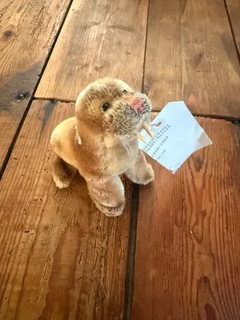 Peluche rigide ancienne Steiff Paddy morse Walrob 10cm vintage collection