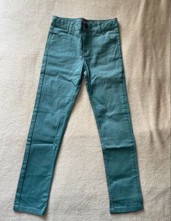 pantalon slim vert tendance tissaia – 12 ans