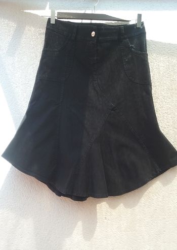 jupe évasée noire femme