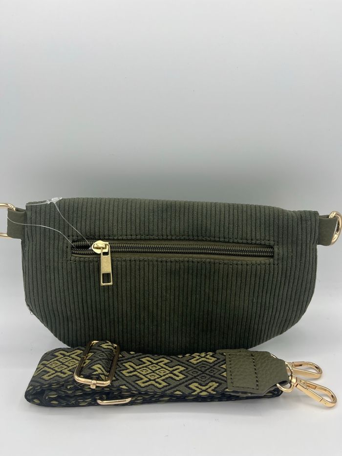 Sac banane bandoulière velours - photo numéro 3