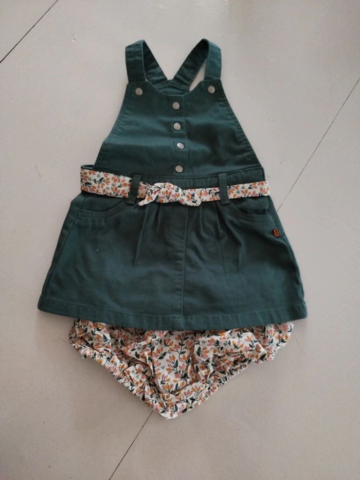 Ensemble robe et culotte bébé fille Obaibi en 9 mois