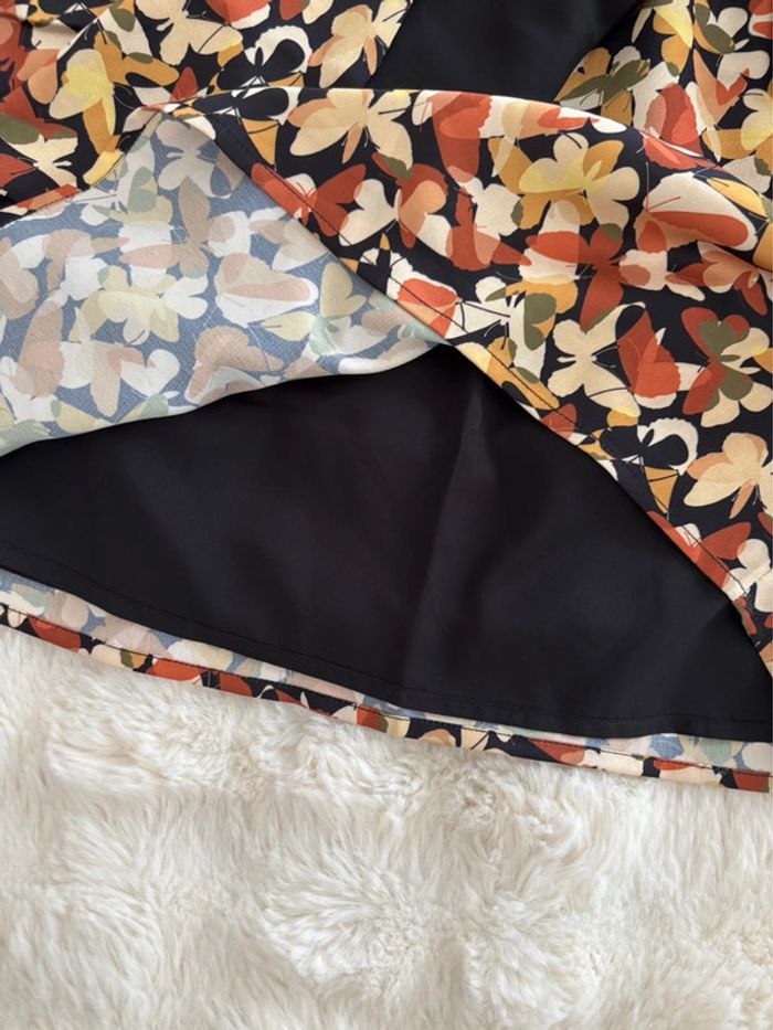 Jupe à motifs papillon orangée Molly Bracken taille L - photo numéro 5