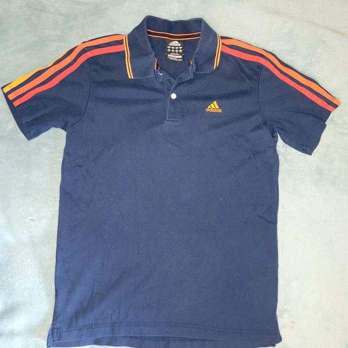 Polo Manche Courte Vintage Y2K - Logo Brodé 👕 Adidas - Taille S