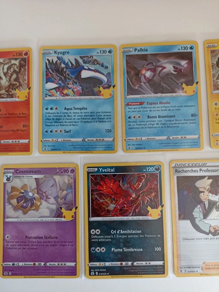 Lot 7 cartes Pokémon Holo célébration - photo numéro 3
