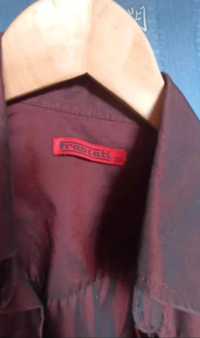 chemise manches longues homme taille 38 bordeaux M Très bon état Frascati - photo numéro 2