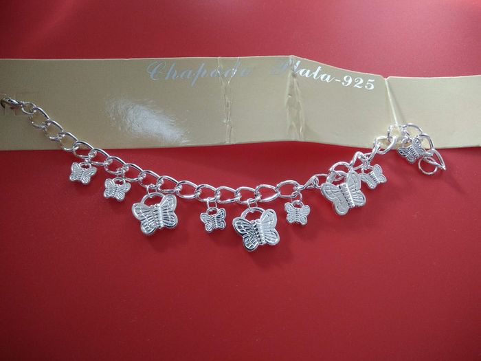 Collier papillons plaqué argent