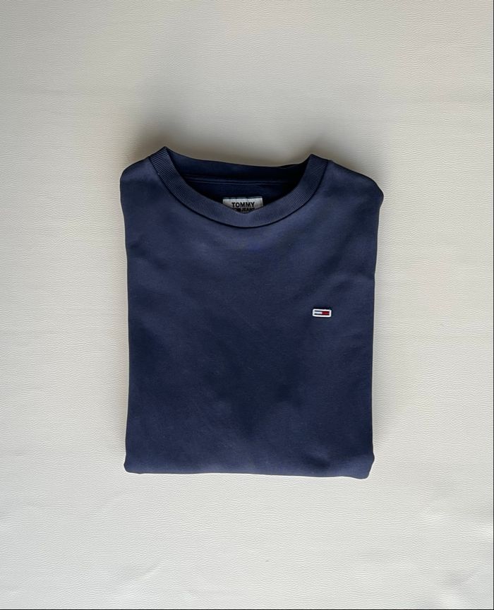 Sweat col rond Tommy bleu marine homme taille S - photo numéro 2