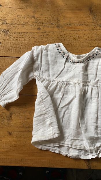 Tunique Kiabi 9 mois blanche