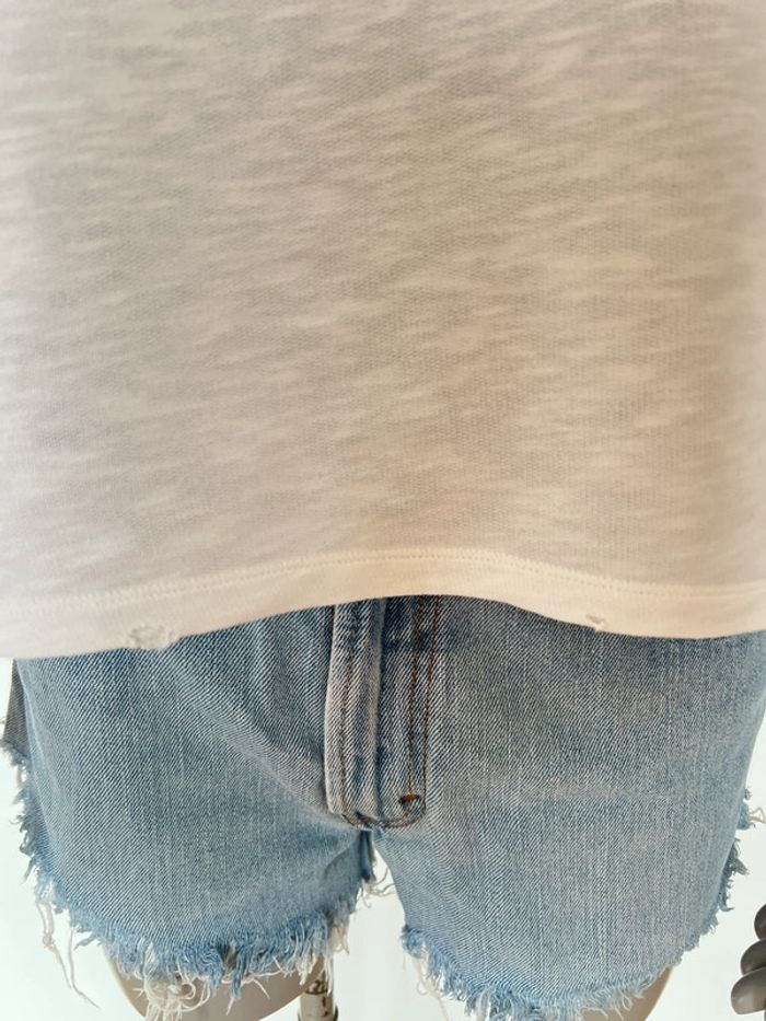 T-shirt blanc à œillets en métal – Taille S Orta x Lisa Germaneau - photo numéro 5