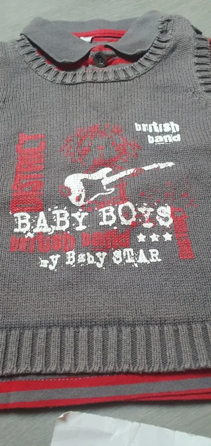 Ensemble pull polo 18mois garçon - photo numéro 2
