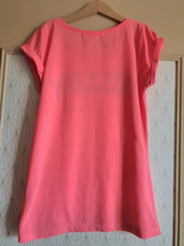 T-shirt fun rose corail Jennyfer XS tbe - photo numéro 2