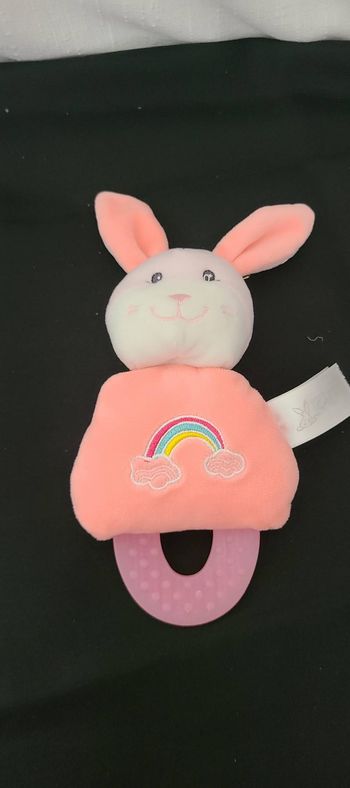 Hochet Rainbow lapin - 15 cm