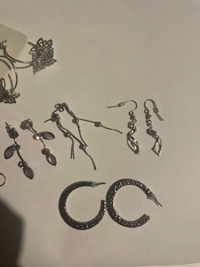 Lot des 7 paire de boucles d’oreilles - photo numéro 3